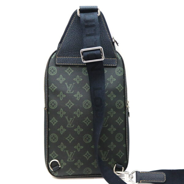 8298 2 Louis Vuitton Avenue Sling Bag Monogram Record Green Navy