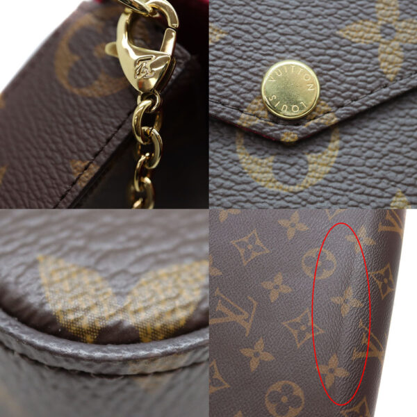 8554 10 Louis Vuitton Pochette Félicie Shoulder Bag Monogram Canvas Brown