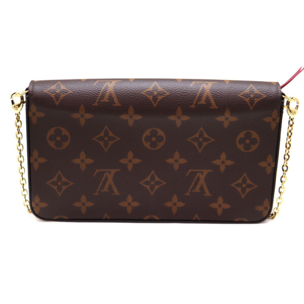 8554 2 Louis Vuitton Pochette Félicie Shoulder Bag Monogram Canvas Brown