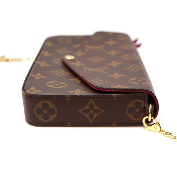 8554 3 Louis Vuitton Pochette Félicie Shoulder Bag Monogram Canvas Brown