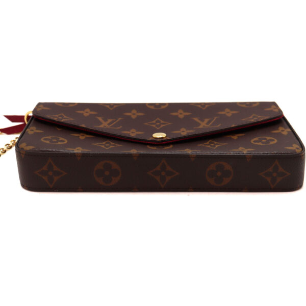 8554 5 Louis Vuitton Pochette Félicie Shoulder Bag Monogram Canvas Brown