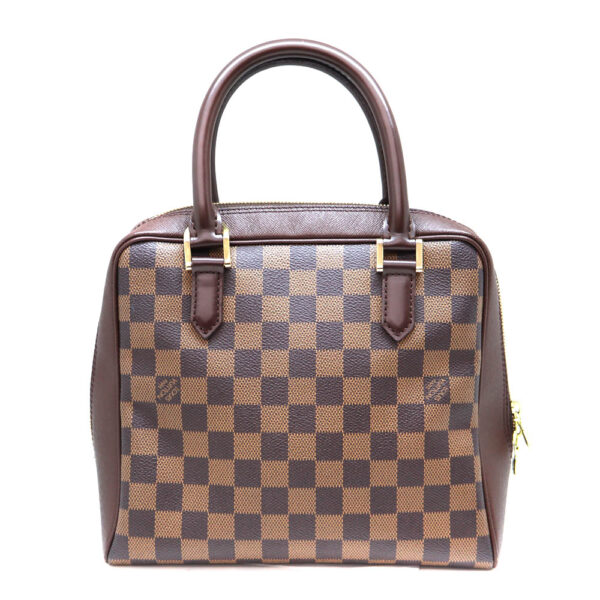 8606 2 Louis Vuitton Brera Handbag Damier Canvas Ebene Brown