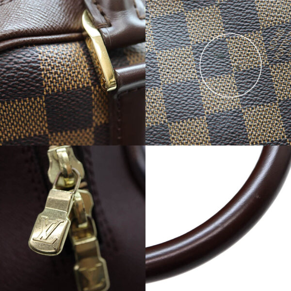 8606 7 Louis Vuitton Brera Handbag Damier Canvas Ebene Brown