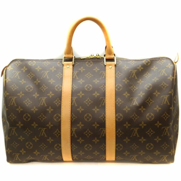 8621 2 Louis Vuitton Keepall 45 Bag Monogram Brown