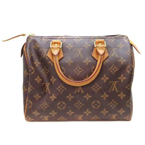 8663 1 Louis Vuitton Speedy 25 Handbag Monogram Canvas Brown