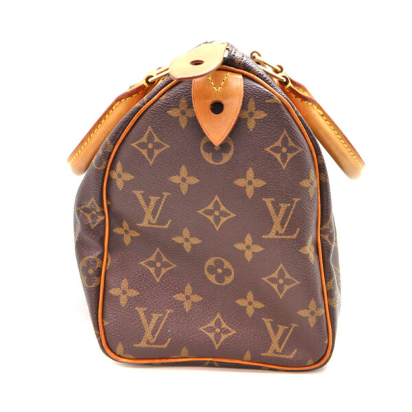 8663 3 Louis Vuitton Speedy 25 Handbag Monogram Canvas Brown