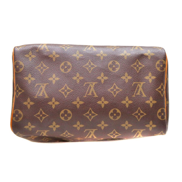 8663 5 Louis Vuitton Speedy 25 Handbag Monogram Canvas Brown