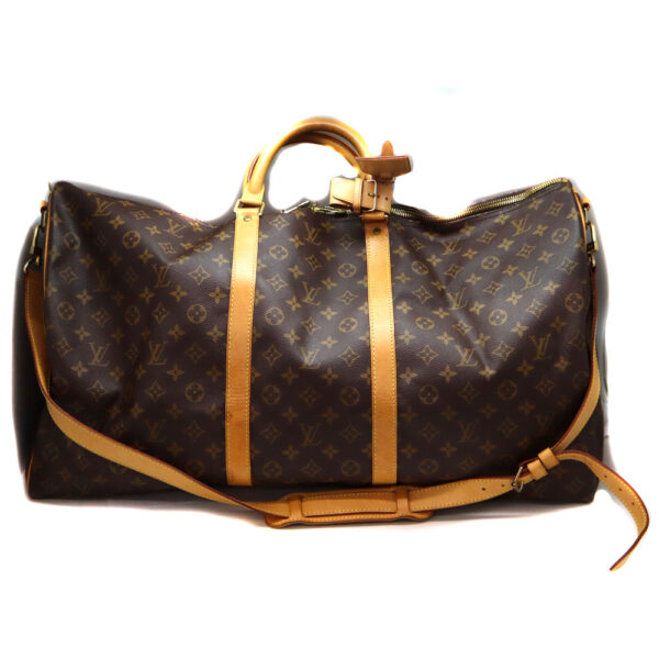 877 1 Louis Vuitton Keepall Bandouliere 60 Bag Monogram Canvas Brown