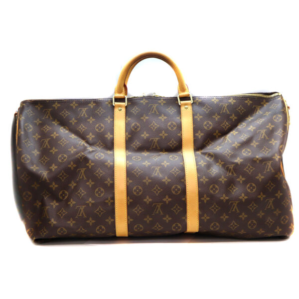 877 2 Louis Vuitton Keepall Bandouliere 60 Bag Monogram Canvas Brown