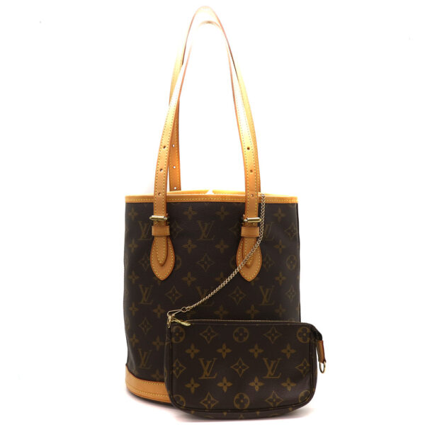 8785 1 Louis Vuitton Bucket PM Shoulder Bag Monogram Canvas Brown