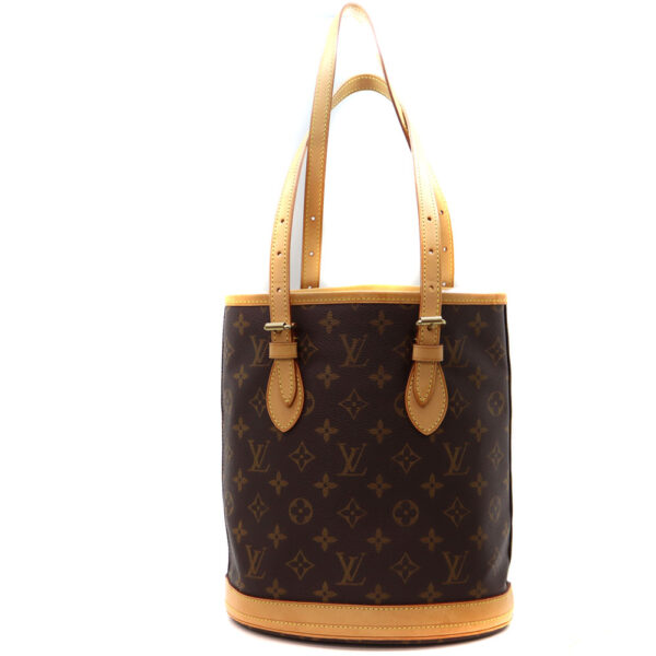 8785 2 Louis Vuitton Bucket PM Shoulder Bag Monogram Canvas Brown