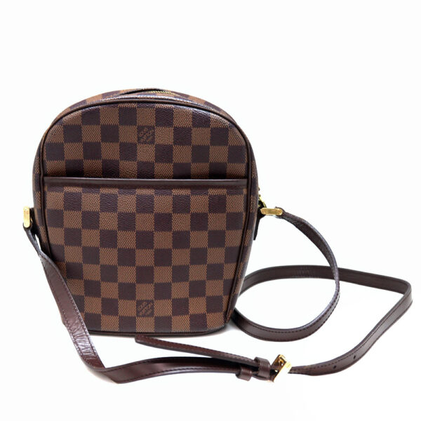 892 1 Louis Vuitton Ipanema PM Shoulder Bag Damier Canvas Ebene Brown