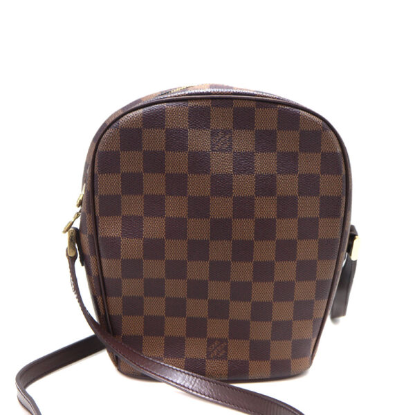 892 2 Louis Vuitton Ipanema PM Shoulder Bag Damier Canvas Ebene Brown