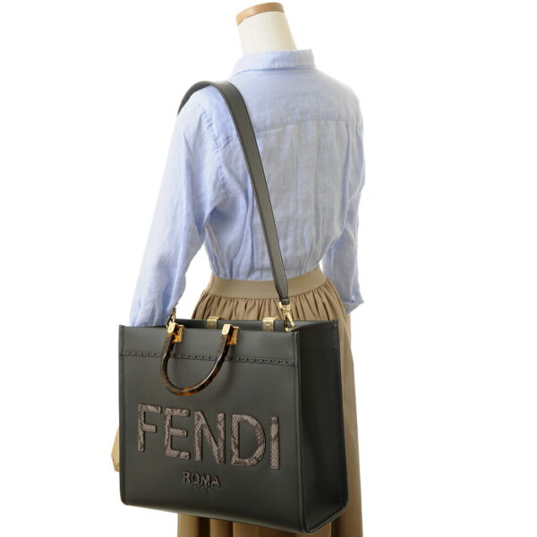 8bh386 ahn5 f1dmk 4 Fendi Sunshine Medium Tote Bag Gray