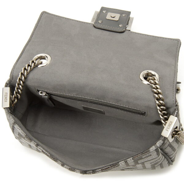 8br793 alg7 f1hzo 2 Fendi 2Way Shoulder Bag Gray