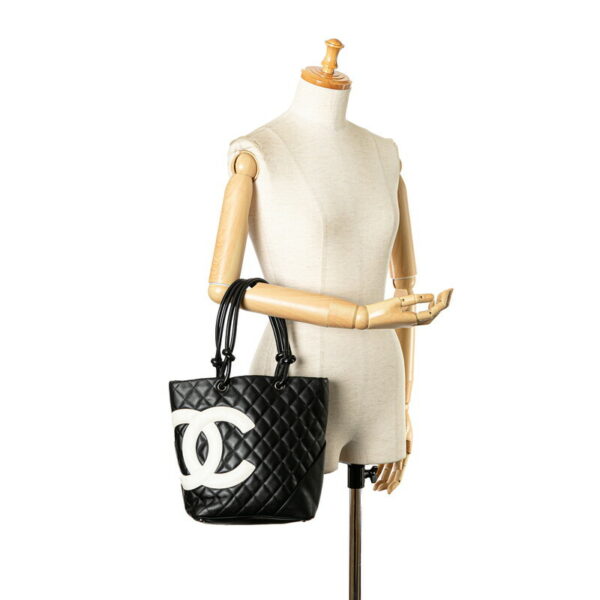 8yrbc3l2ly9dxhzr 10 Chanel Matelasse coco Mark Cambon Tote Bag Lambskin Black