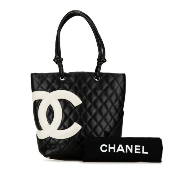 8yrbc3l2ly9dxhzr 11 Chanel Matelasse coco Mark Cambon Tote Bag Lambskin Black