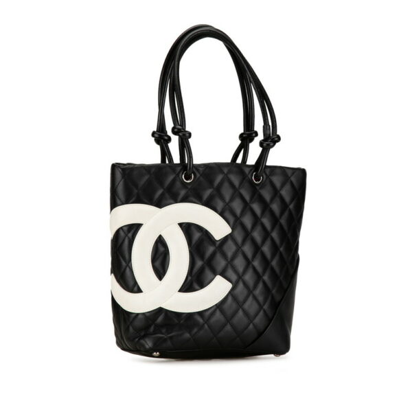 8yrbc3l2ly9dxhzr 2 Chanel Matelasse coco Mark Cambon Tote Bag Lambskin Black