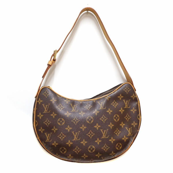 91 Louis Vuitton Croissant MM Monogram Canvas Shoulder Bag Brown