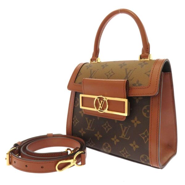 9147454 01 Louis Vuitton Dauphine Monogram Reverse Handbag Brown