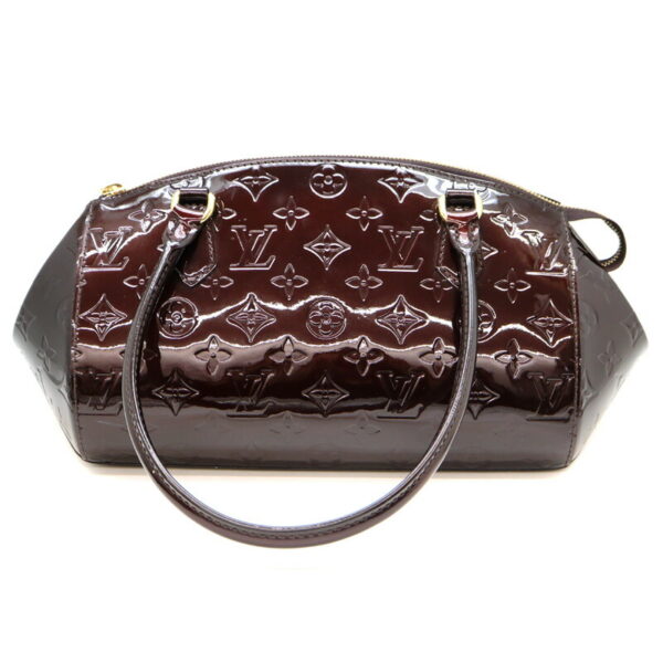 915 1 Louis Vuitton Sherwood PM Monogram Vernis Handbag Amarant Brown