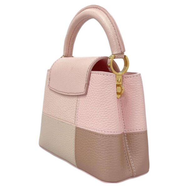 9154315 02 Louis Vuitton Capucines Mini Taurillon Leather Water Snake Handbag Pink