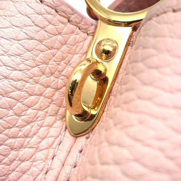 9154315 12 Louis Vuitton Capucines Mini Taurillon Leather Water Snake Handbag Pink