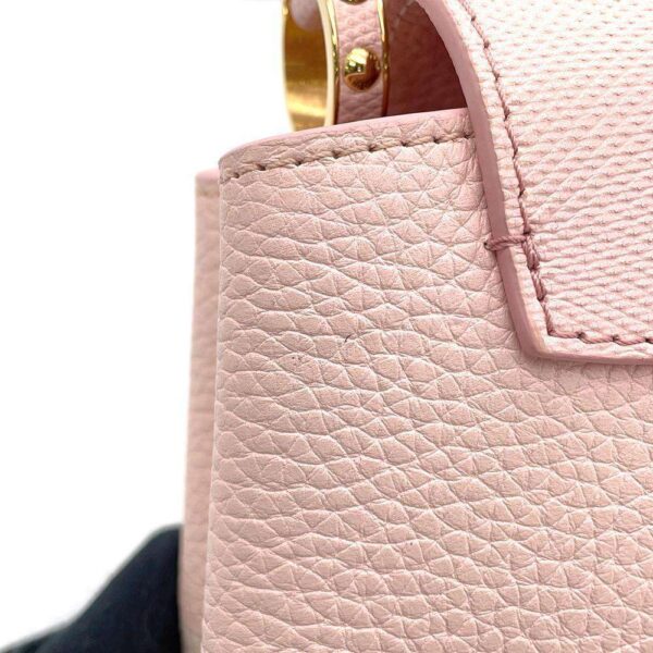 9154315 14 Louis Vuitton Capucines Mini Taurillon Leather Water Snake Handbag Pink