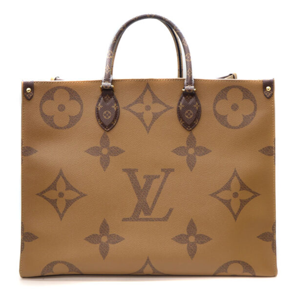 9176 2 Louis Vuitton On the Go GM Tote Bag Giant Monogram Brown Camel