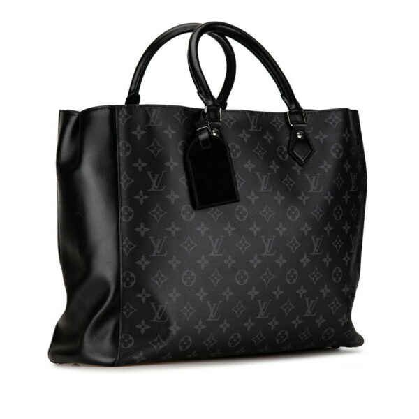 91xkc52tznft32df 2 Louis Vuitton Monogram Eclipse Grand Sac Tote Bag Black