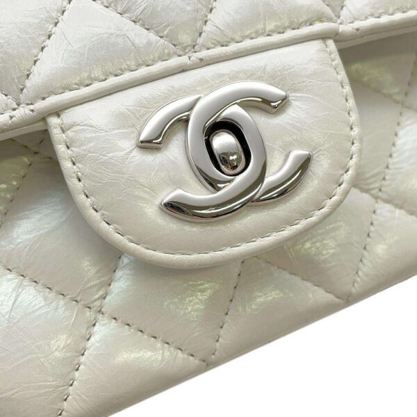 9213562 11 Chanel Coco Mark Calfskin Mini Flap Bag White