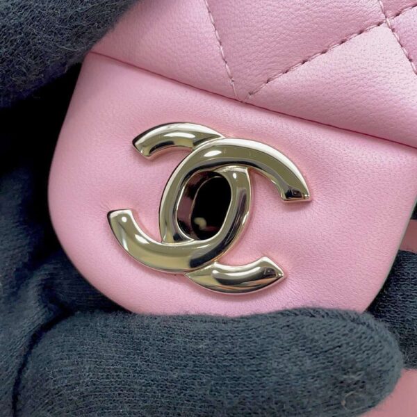 9234871 16 Chanel Matelasse Coco Mark Top Handle Mini Flap Lambskin Bag