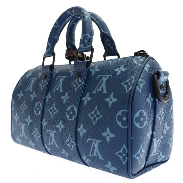 9286054 02 Louis Vuitton Keepall Bandouliere 25 Handbag Blue