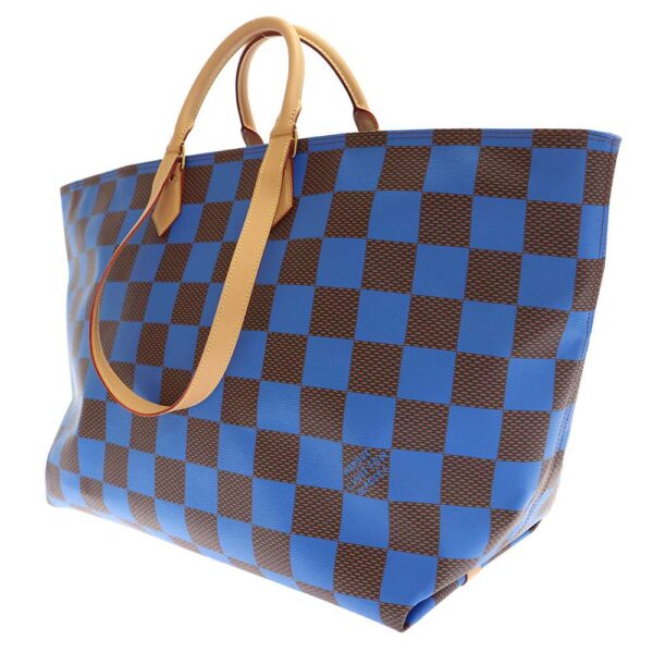 9295971 02 Louis Vuitton Sac Soft EW Damier Pop Canvas Tote Bag Blue