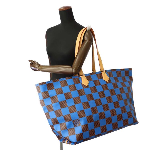 9295971 06 Louis Vuitton Sac Soft EW Damier Pop Canvas Tote Bag Blue