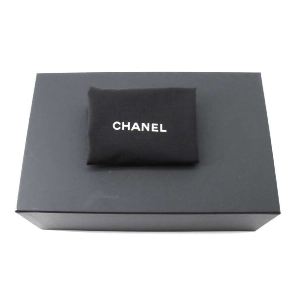 9298156 07 Chanel Matelasse Classic Coco Mark Caviar Pouch Black