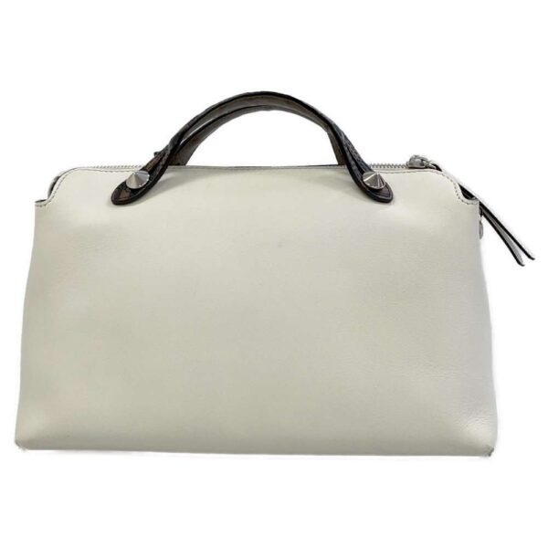 9304697 03 Fendi Visible Medium Leather 2WAY Shoulder Bag White