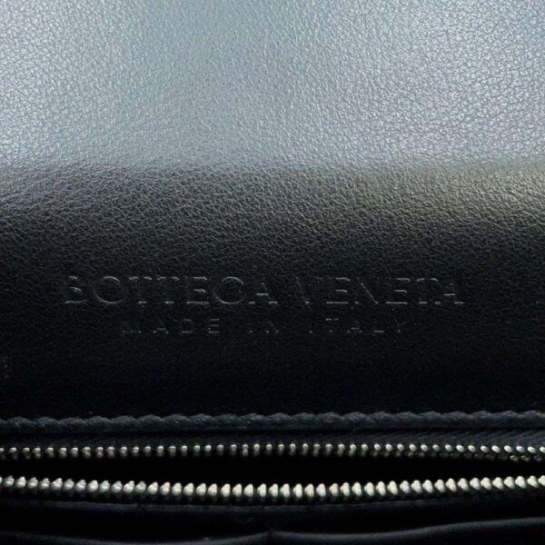 9313118 17 Bottega Veneta Top Handle Leather 2way Shoulder Bag Black