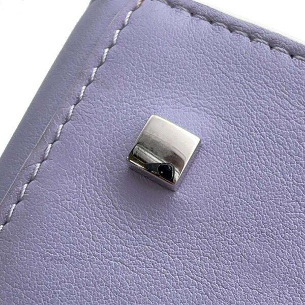 9319073 12 Delvaux Tempete MM Leather Handbag Purple