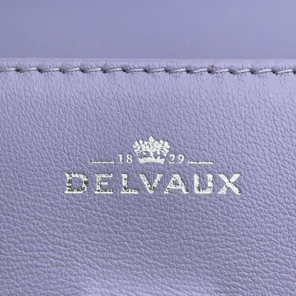 9319073 16 Delvaux Tempete MM Leather Handbag Purple