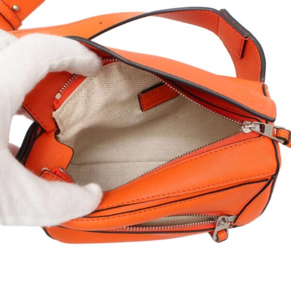 9319189 06 Loewe Puzzle Leather Body Bag Orange