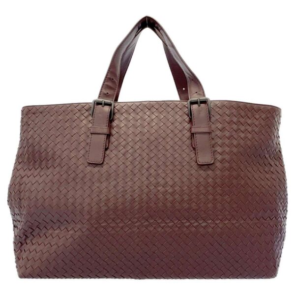 9323117 03 Bottega Veneta Intrecciato Large Leather Tote Bag