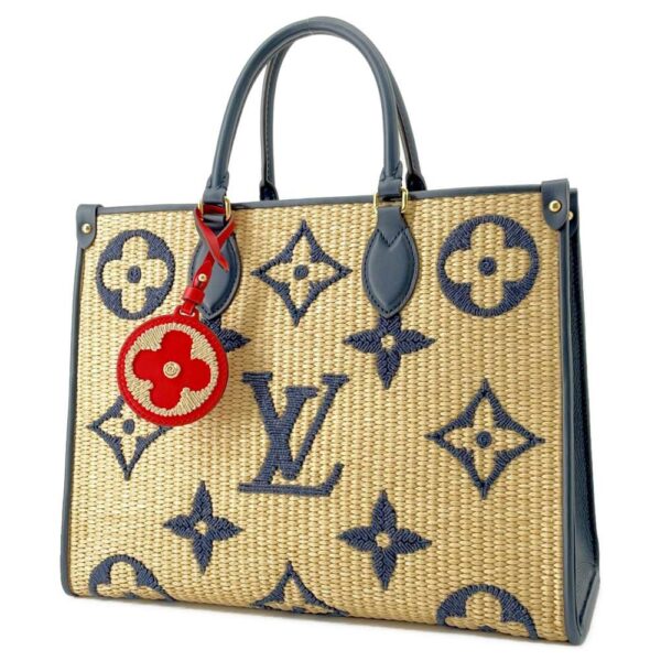 9351172 01 Louis Vuitton On The Go MM Monogram Raffia Tote Bag