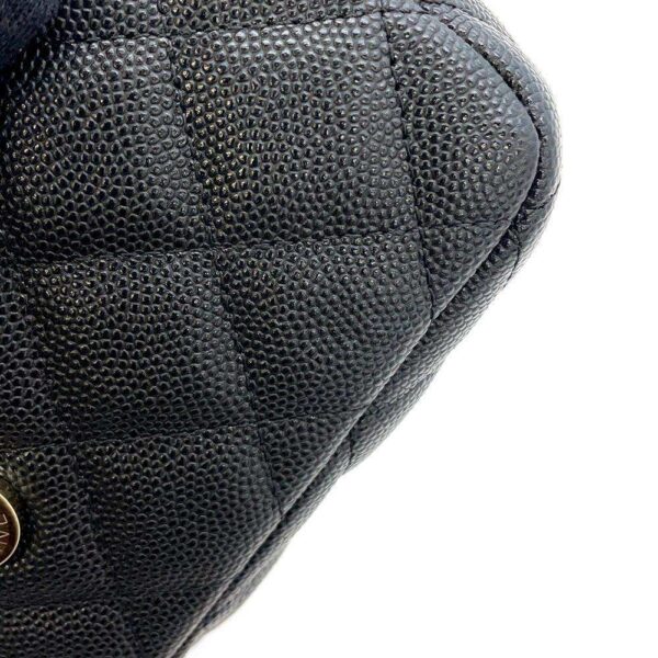 9359239 09 Chanel Matelasse Flap Phone Case Coco Mark Caviar Bag Black