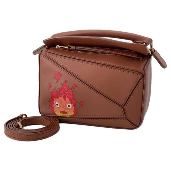 9359918 01 Loewe Puzzle Ghibli Collaboration Howls Moving Castle Calcifer 2way Shoulder Bag