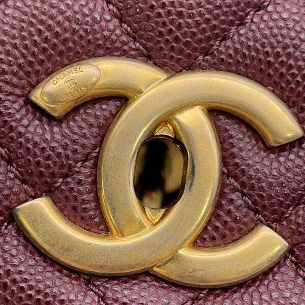 9362604 11 Chanel Matelasse Coco Mark Chain Shoulder CaviarLizard Handle Bag