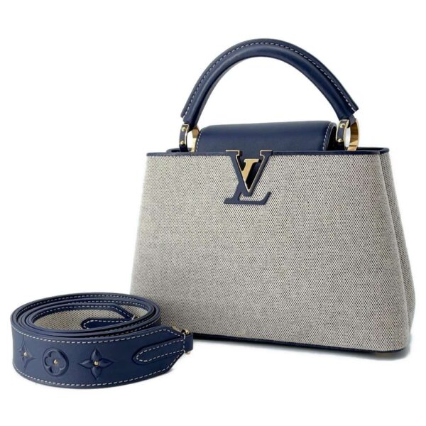 9364899 01 Louis Vuitton Capucines BB Canvas Leather Handbag