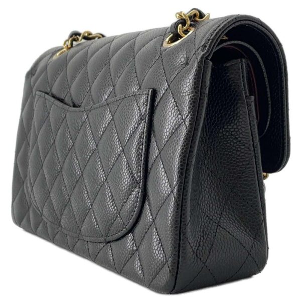 9369122 02 Chanel Matelasse 23 Coco Mark Double Chain Caviar Bag Black