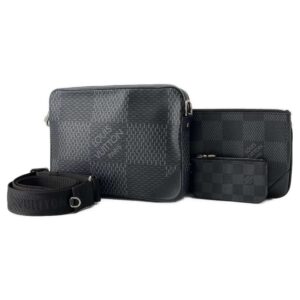 9373891 01 Gucci GG Marmont Quilted Waist Pouch Body Bag Black