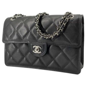 9376434 01 Chanel Matelasse Coco Mark Calfskin Bag White